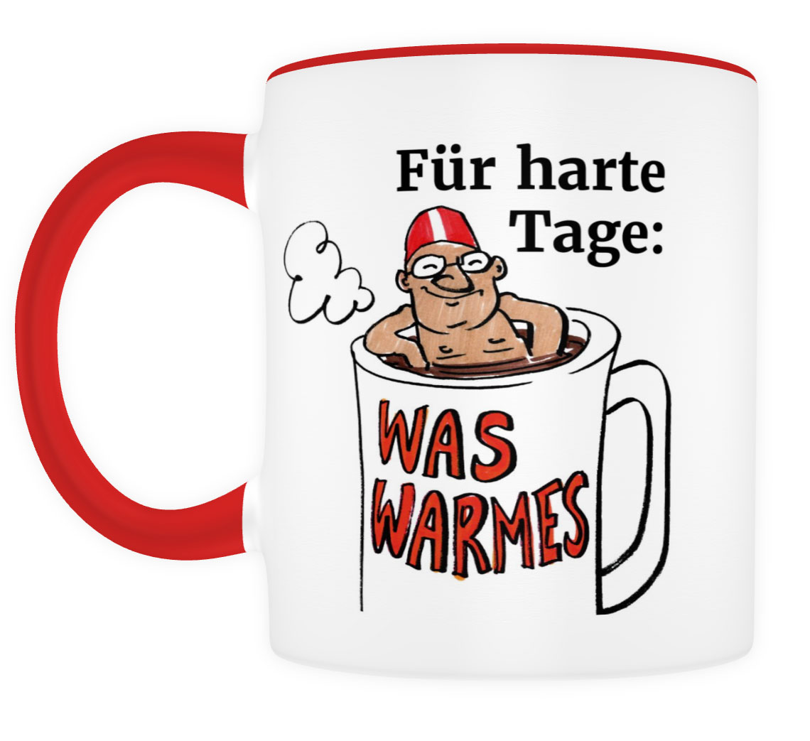 Motivtasse mit Aufdruck: „Für harte Tage“ – Merchandising/Give-away